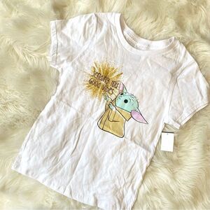 Girls Star Wars Yoda "Sending You Good Vibes" Graphic Tee